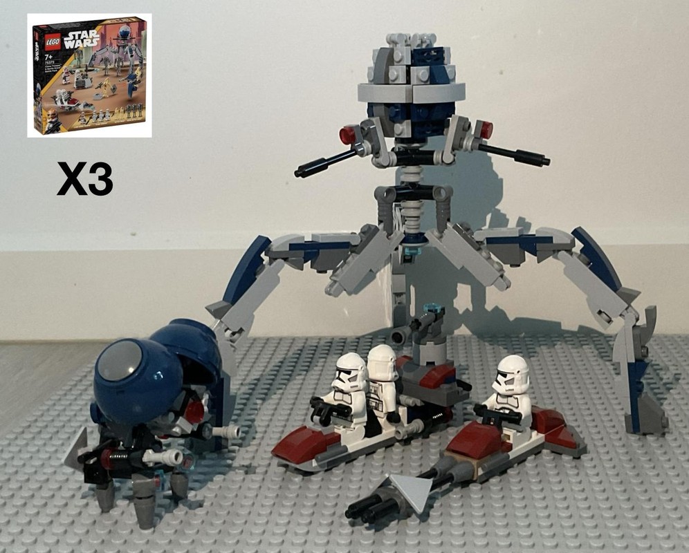 Lego Octuptarra tri-droid, Buzzoidika and speeders
