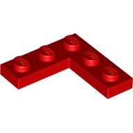 Lego Plate 3 x 3 Corner / Red