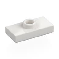 Lego Plate Special 1 x 2 with 1 Stud with Groove and Inside Stud Holder (Jumper) / White