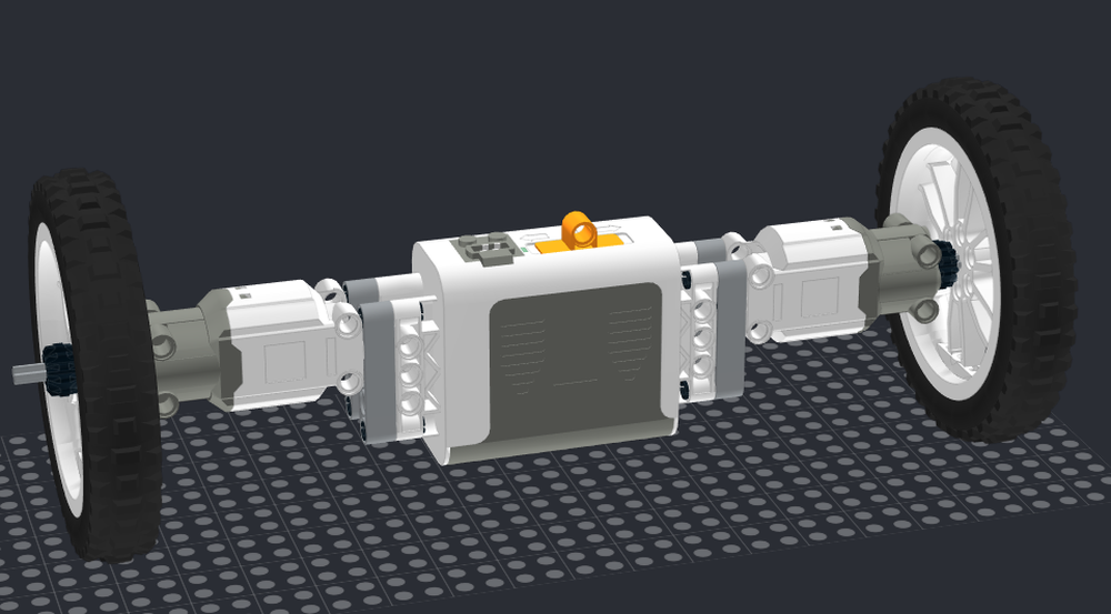 Lego two wheels car with power funtions