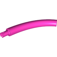 Lego Animal Body Part / Plant, Tail / Neck / Branch / Trunk, Middle Section with Pin, Round Pin Hole / Dark Pink