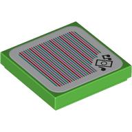 Lego Tile 2 x 2 with iPod, Music Notes, Barcode Print (Sticker)