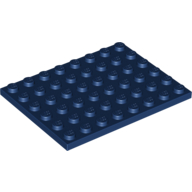 Lego Plate 6 x 8 / Dark Blue