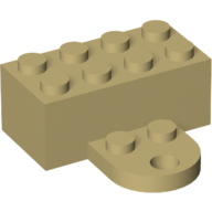 Lego Brick Magnet 2 x 4 with Round Plate 2 x 2 / Tan