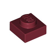 Lego Plate 1 x 1 / Dark Red