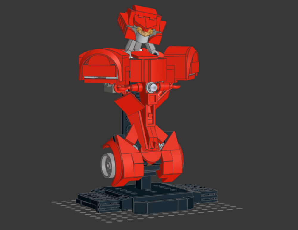 Lego 76934 ALTERNATIVE BUILD: Mecha torso figure with base