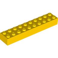 Lego Brick 2 x 10 / Yellow