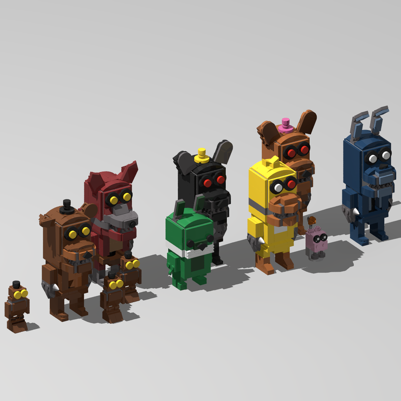Lego Fnaf 4 nightmare animatronics pack