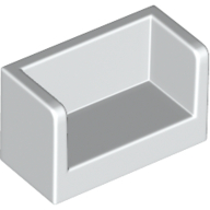 Lego Panel 1 x 2 x 1 with Rounded Corners and 2 Sides / White