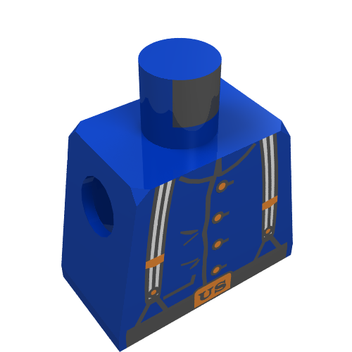 Lego Minifig Torso with US Cavalry Soldier Print