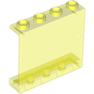 Lego Panel 1 x 4 x 3 [Hollow Studs] / Trans-Neon Green