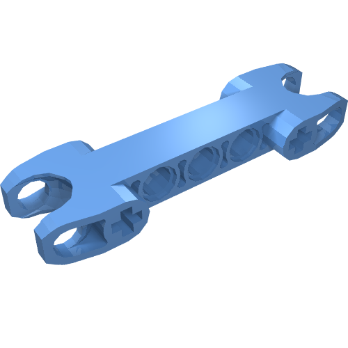 Lego Technic Axle and Pin Connector 2 x 7 with Two Ball Joint Sockets [Squared Ends] / Medium Blue
