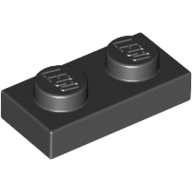 Lego Plate 1 x 2 / Black