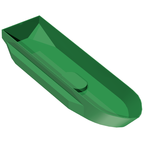 Lego Boat Hull 51 x 12 x 6 with Side Bulges / Green