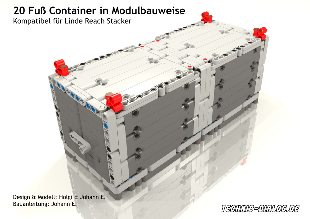 Lego 20 Feet Container for Linde Reach Stacker (MOC-7997) modular build