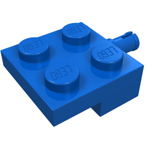 Lego Plate Special 2 x 2 with Wheel Holder / Blue