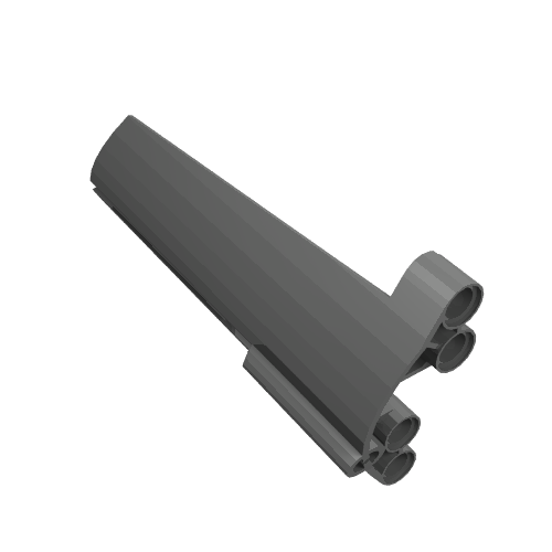 Lego Technic Panel Fairing #20 Large Long, Small Hole, Side A / Pearl Dark Gray
