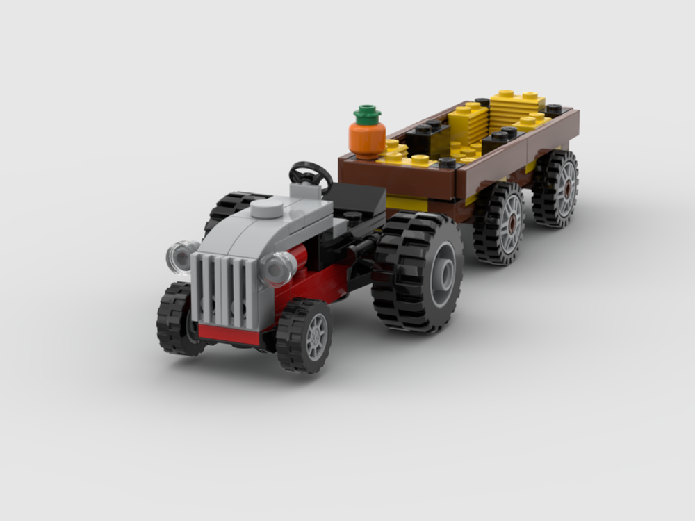 Lego 1949 Ford Tractor with Hay Wagon
