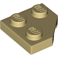 Lego Wedge Plate 2 x 2 Cut Corner / Tan