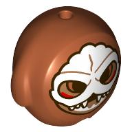 Lego Pillow Plush Toy, Kakamora with White Skull Mask Print / Dark Orange