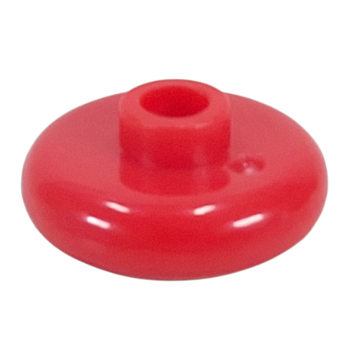 Lego Pen Bead, Round Short, Curved Edge / Red