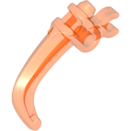 Lego Large Figure Weapon Claw, with Clip / Trans-Neon Orange
