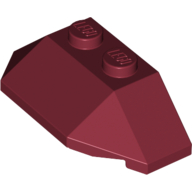Lego Brick Wedged, Sloped 45° 2 x 4 Triple / Dark Red