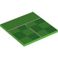 Lego Tile 6 x 6 with Soccer Field, Side Line Print