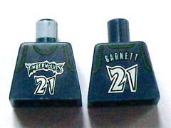 Lego Torso NBA Minnesota Timberwolves #21 (Dark Blue Jersey) Pattern / Dark Blue