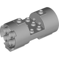 Lego Cylinder 3 x 6 x 2 2/3 Horizontal Hollow Studs / Light Bluish Gray