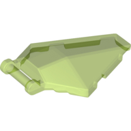 Lego Windscreen 6 x 4 x 1 Hexagonal with Handle / Trans-Bright Green