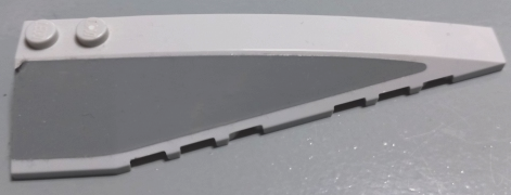 Lego Wedge 10 x 3 Right with Dark Bluish Gray Panel Pattern (Sticker) - Set 75096 / Light Bluish Gray