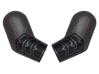 Lego Arm, (Matching Left and Right) Pair with Black Gauntlets Pattern / Pearl Dark Gray