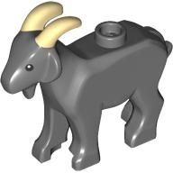 Lego Animal, Goat with Tan Horns print / Dark Bluish Gray