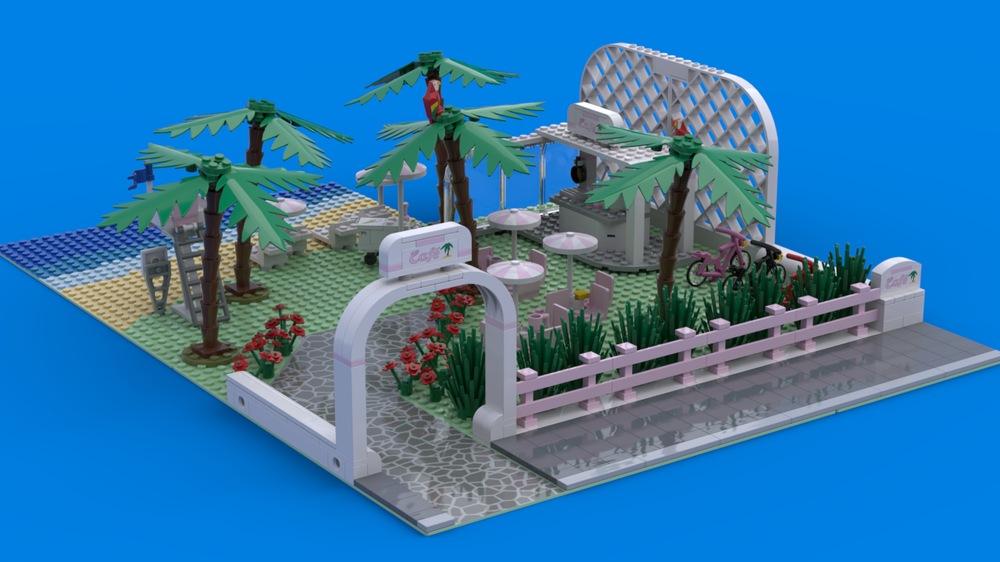 Lego Sand Dollar Cafe - Modular Building Version