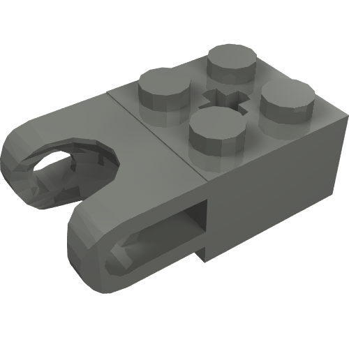 Lego Technic Brick Special 2 x 2 with Ball Socket Wide and Axle Hole / Dark Bluish Gray