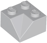 Lego Slope 45 2 x 2 Double Concave / Light Bluish Gray