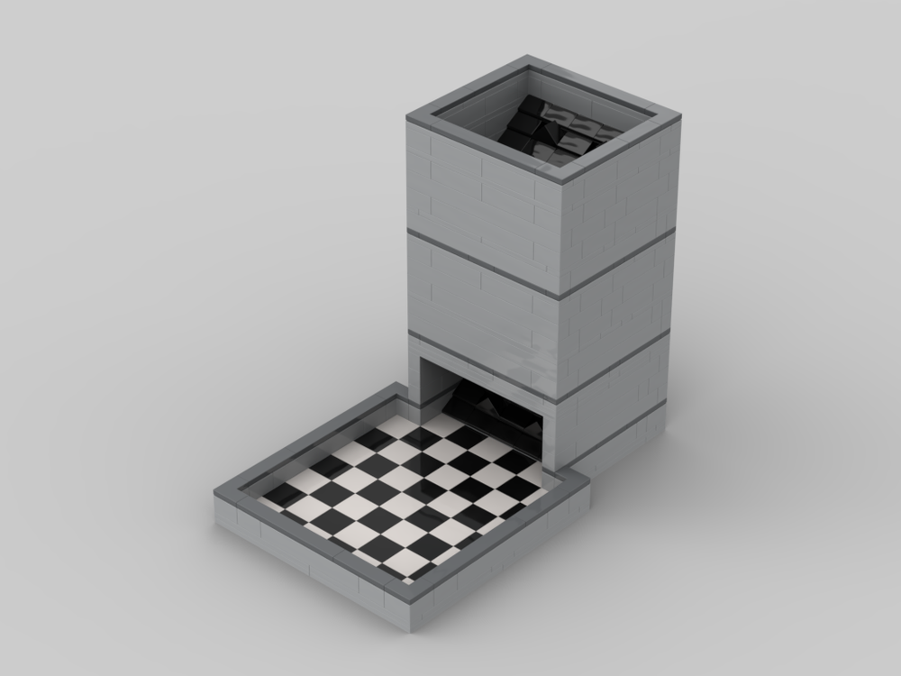 Lego Simple Modular Dice Tower With Teeth