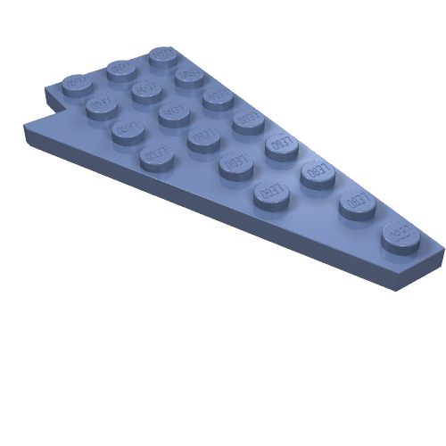 Lego Wedge Plate 8 x 4 Wing Right with Stud Notch / Sand Blue
