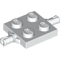 Lego Plate Special 2 x 2 with Wheel Holders / White