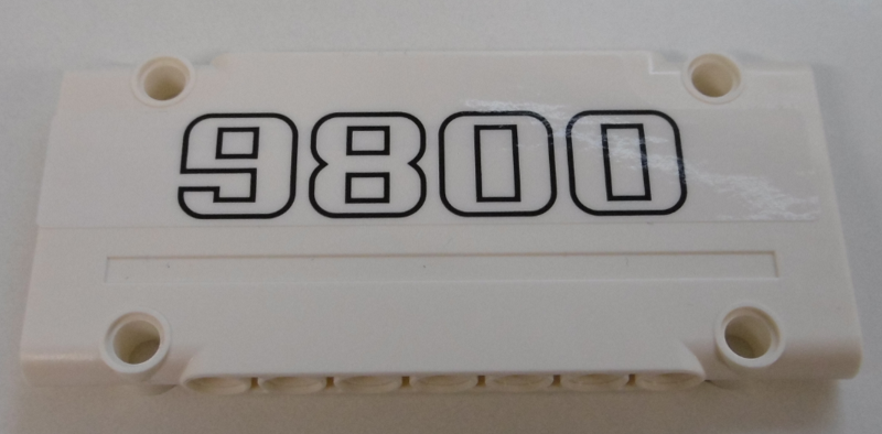 Lego Technic, Panel Plate 5 x 11 x 1 with Black '9800' Pattern (Sticker) - Set 42100