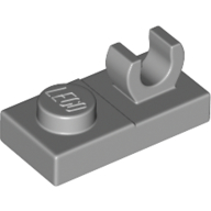 Lego Plate Special 1 x 2 [Open O Top Clip] / Light Bluish Gray