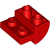 Lego Brick Curved Inverted 2 x 2 with 1 x 2 Cutouts / Red