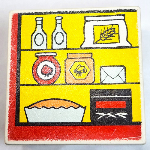 Lego Duplo Tile 2 x 2 x 1 with Mosaic, Town 17 Print - 9221-1