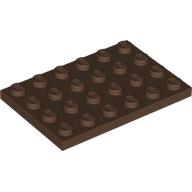 Lego Plate 4 x 6 / Brown