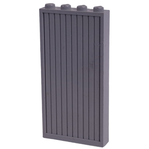 Lego Modulex Door Panel 1 x 4 x 8 Ridged with M on Studs / Modulex Black