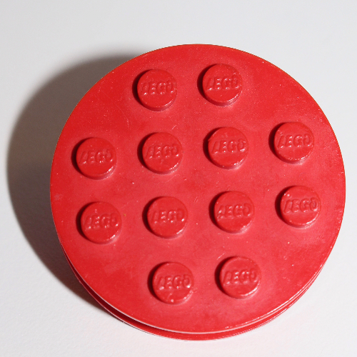 Lego Wheel Old with 12 Studs and Axle Cam for motor / Red