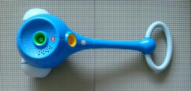 Lego Music Builder Composer Roller with Dark Blue Back and Light Aqua Wheels and Handle