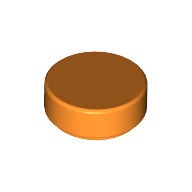 Lego Tile Round 1 x 1 / Orange