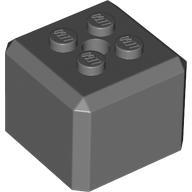 Lego Brick Special Cube with 2 x 2 Studs on Top [Plain] / Dark Bluish Gray